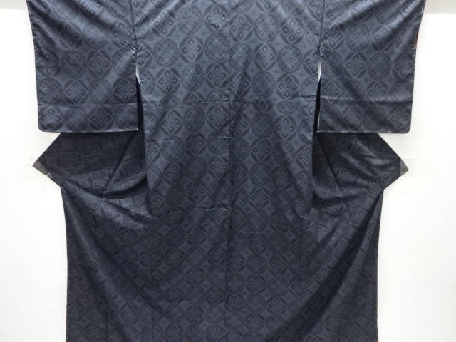 JAPANESE KIMONO / DORO OSHIMA TSUMUGI / UNUSED / WOVEN FLOWER CREST / 5MARUKI